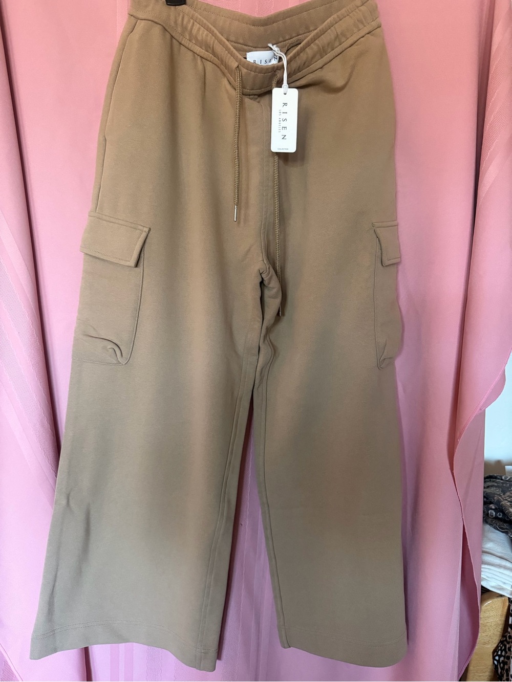 Iron & Resin Tan Cargo Track Pants